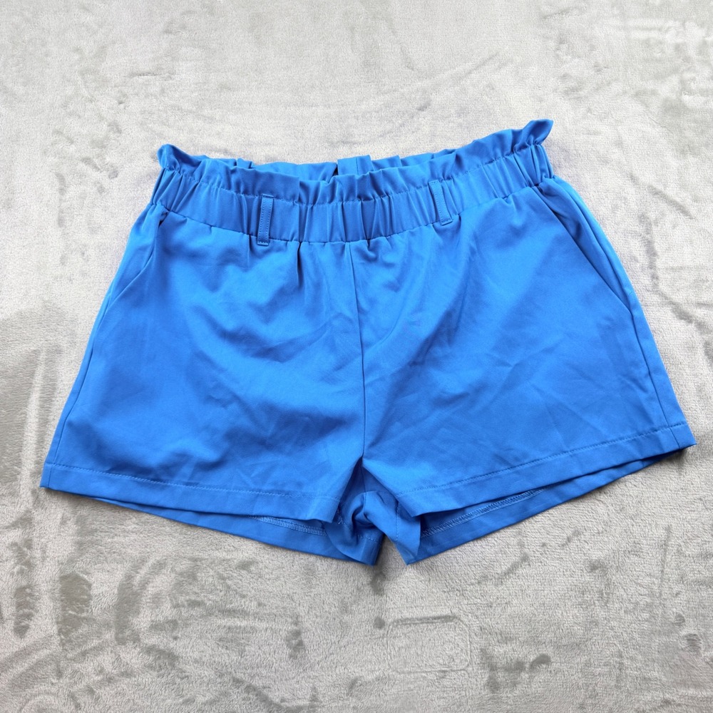 Charlotte Russe Women's XL Blue Paperbag‎ Waist Shorts 34-425